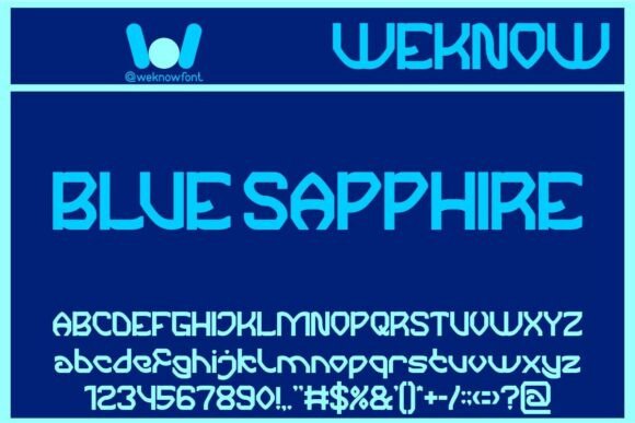 Blue Sapphire Display Font for Editorial Design and Publishing