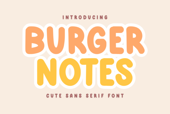 Burger Notes Font for Creative Projects
