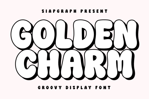 Golden Charm Retro Groovy Font for Vintage Campaign Design