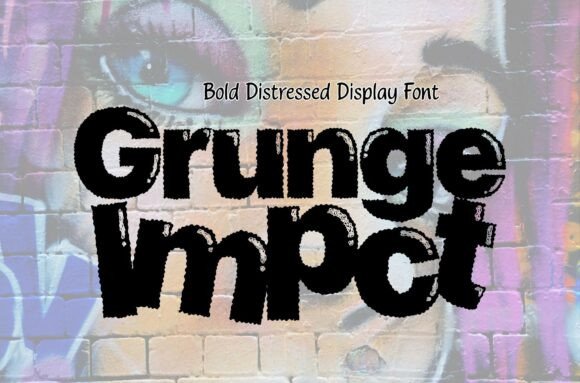 Grunge Impact Font for Bold Editorial Design and Publication Headings