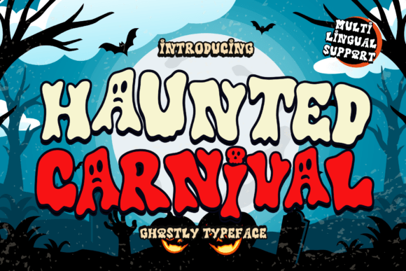 Haunted Carnival: A Spooky Display Font for Editorial Design