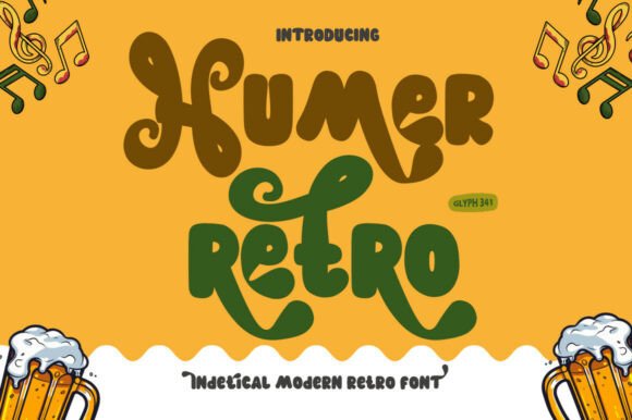 Humer Retro: A Groovy Display Font for Editorial Design and Publishing