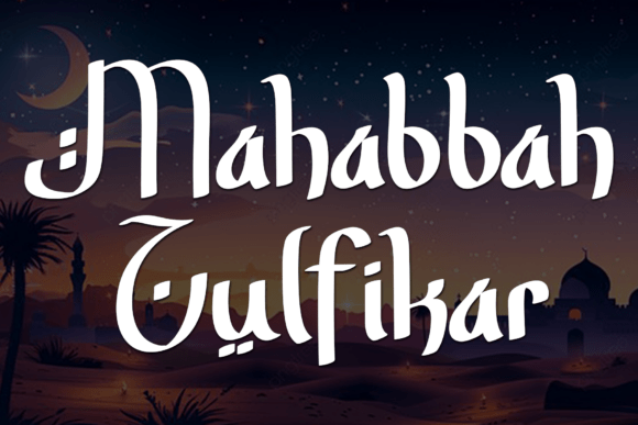 Mahabbah Zulfikar: Festive Display Font for Brand Charm