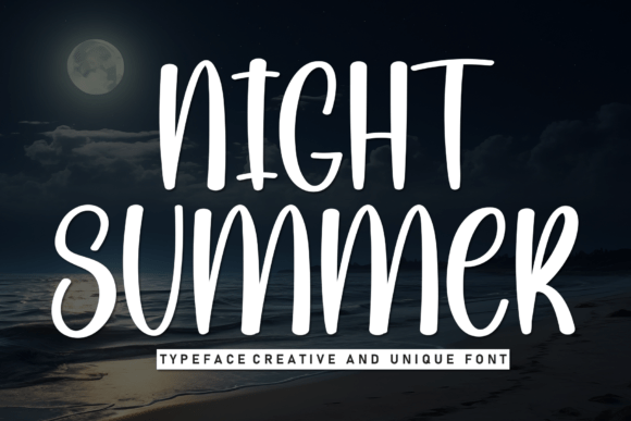 Night Summer Display Font for Small Business Branding and Marketing