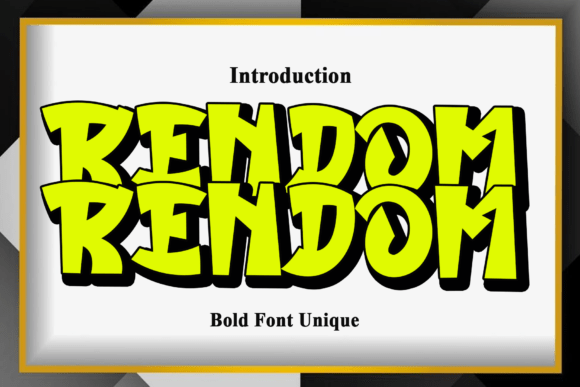 Rendom: A Bold Font for Business Branding