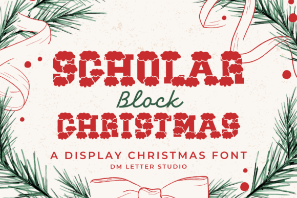 Scholar Block Christmas Font for Seasonal Branding and Packaging