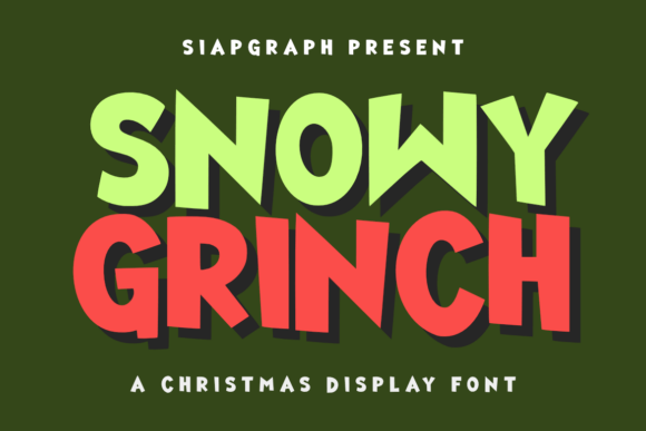 Snowy Grinch Display Font for Vintage Editorial Projects