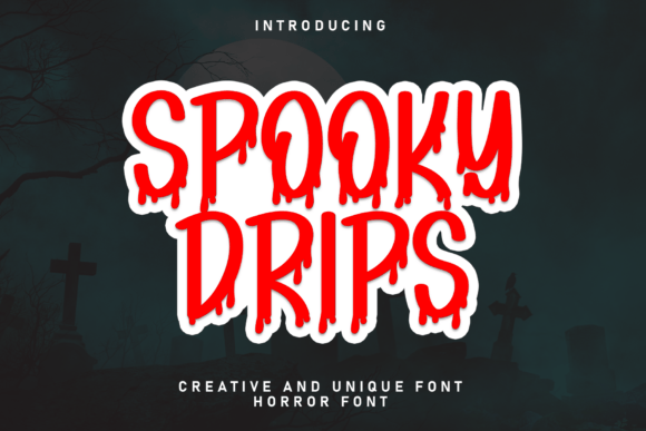 Spooky Drips Font for Editorial Design