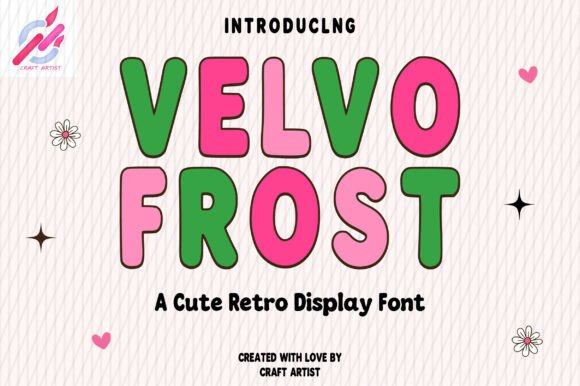 Velvofrost Display Font for Cozy Vintage Branding