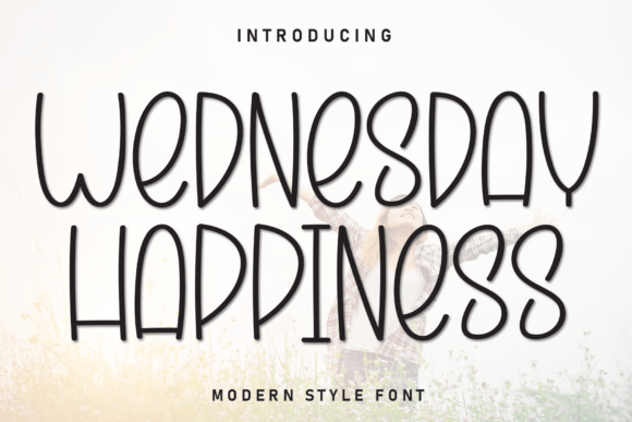 Wednesday Happiness Display Font for Modern Editorial Layouts